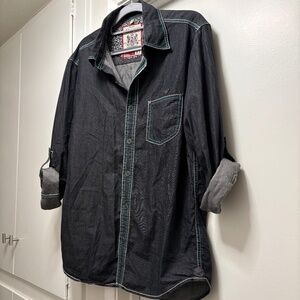 Mufti denim shirt with contrasting stitching - size XL